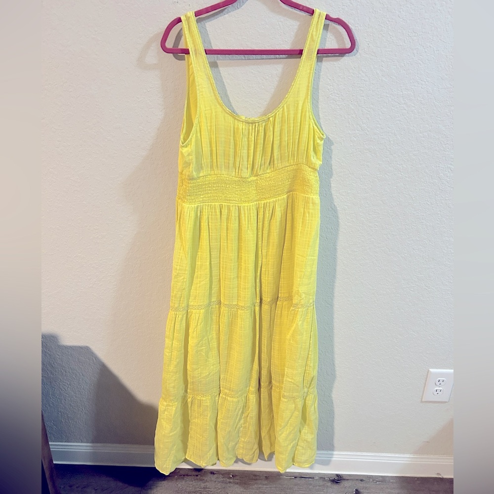 Yellow American eagle boho Maxi summer dress.. Size large. - Picture 2 of 3
